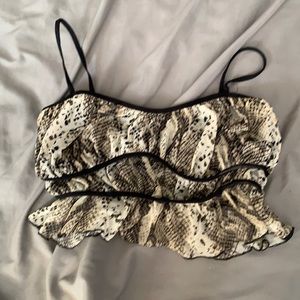 Snake Print Crop Too